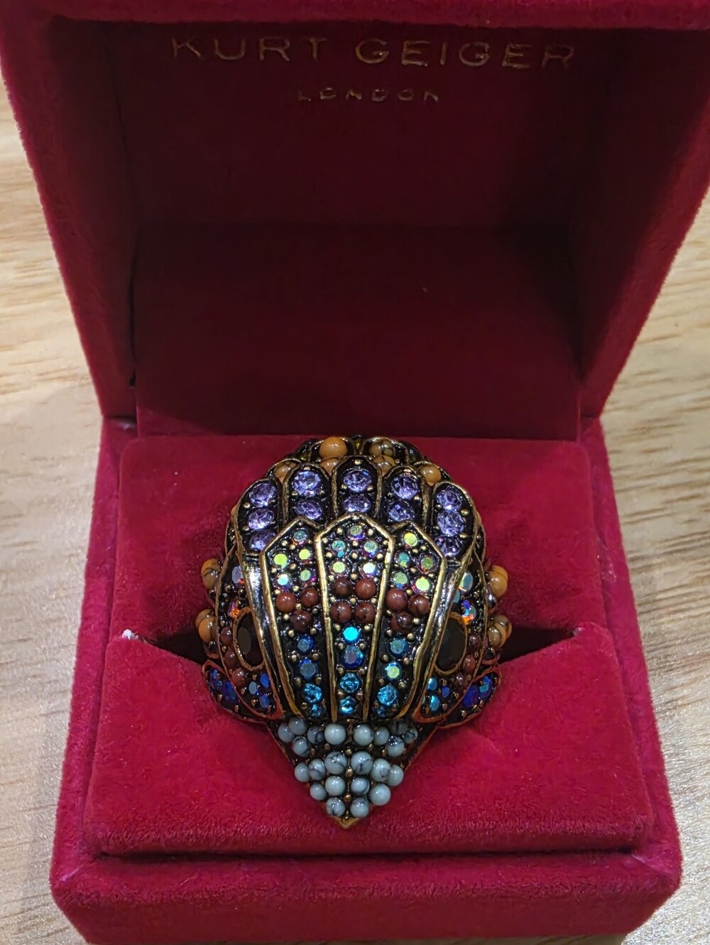 Large Kurt Geiger Multi-colored Chunky Ring.